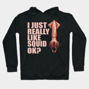 Squid Really Funny & humor Squids Cute & Cool Art Design Lovers Hoodie